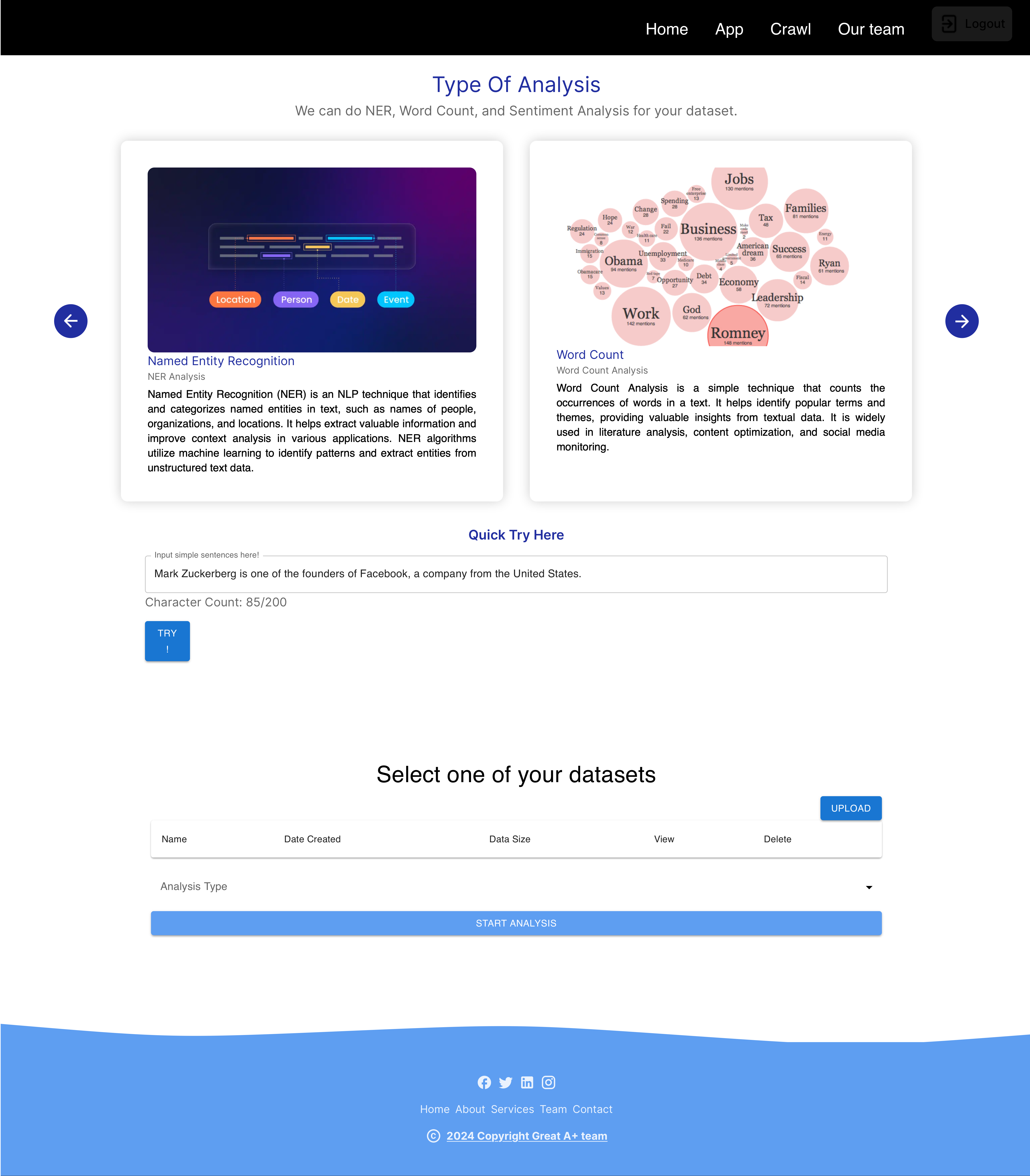 App tab page